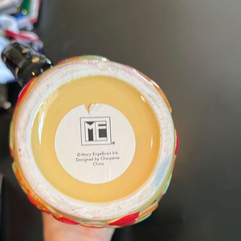 Cherry Pattern Ceramic Pitcher - Picture 2 of 4